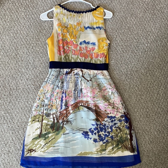 Anthropologie We Love Vera NYC Watercolor 100% Silk Sleeveless Dress Size 2 - Picture 6 of 15